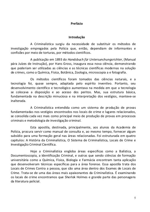 apostila de criminalistica